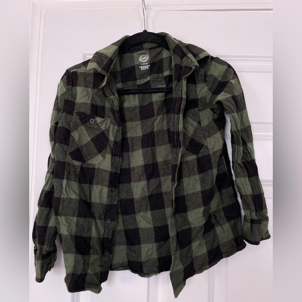 Kids L (10-12) plaid button up